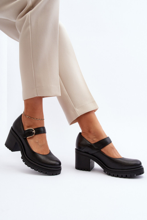 Zazoo 20166 Piel Zapatos de color negro