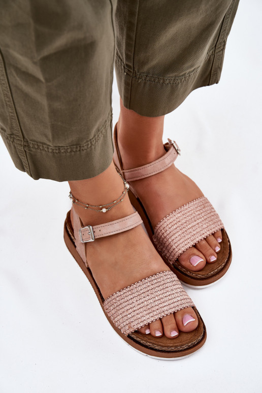 Sandalias de mujer Con Trenza a pasarku Inblu GS000050 color rosa