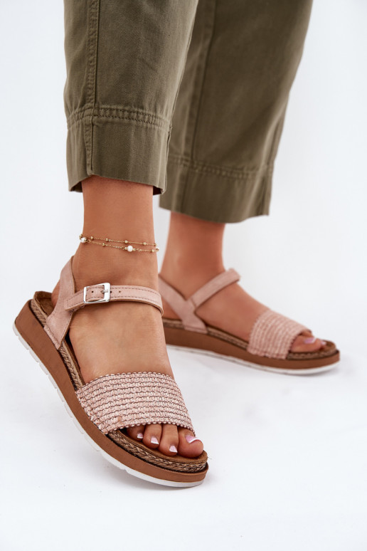 Sandalias de mujer Con Trenza a pasarku Inblu GS000050 color rosa