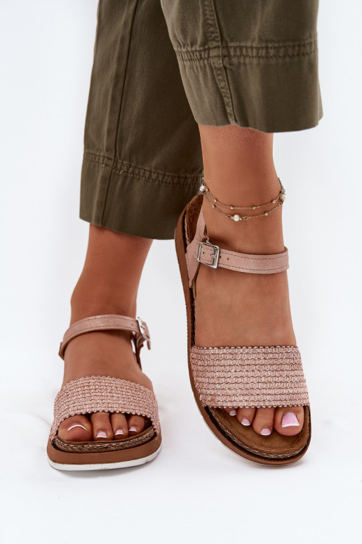 Sandalias de mujer Con Trenza a pasarku Inblu GS000050 color rosa