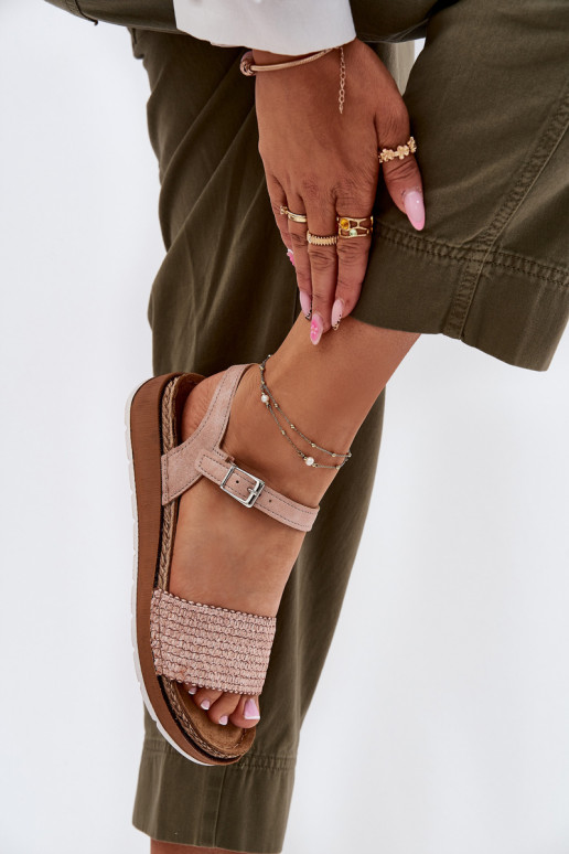 Sandalias de mujer Con Trenza a pasarku Inblu GS000050 color rosa