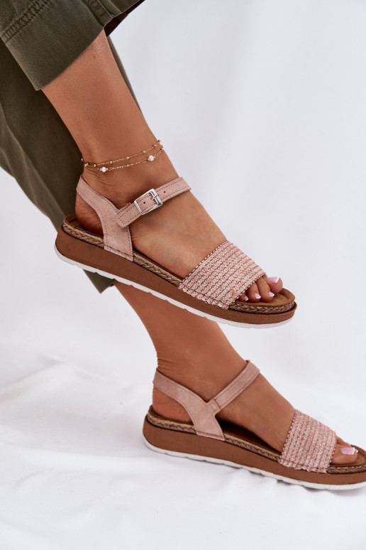 Sandalias de mujer Con Trenza a pasarku Inblu GS000050 color rosa