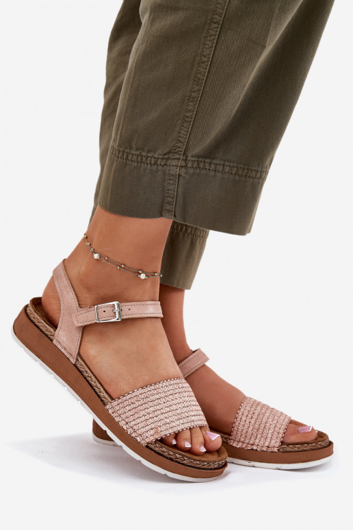 Sandalias de mujer Con Trenza a pasarku Inblu GS000050 color rosa