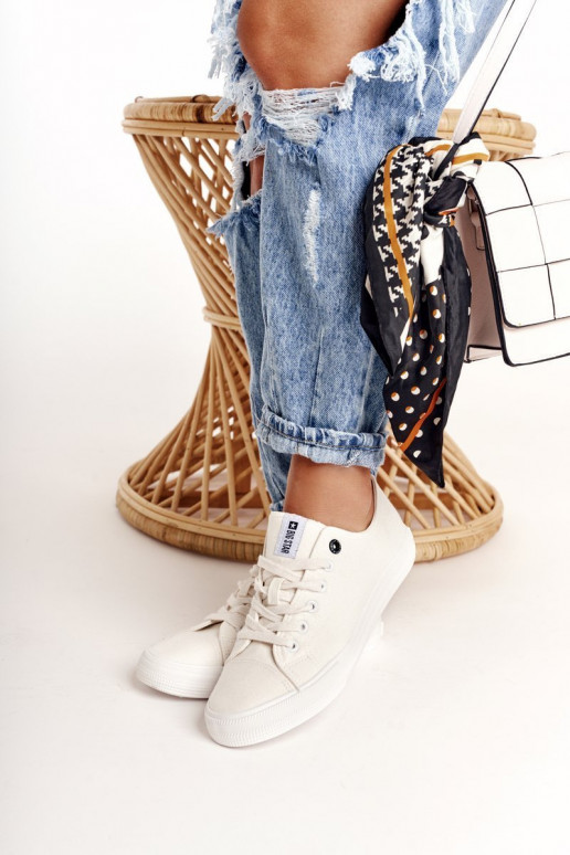 baja de las mujeres zapatos casuales Big Star DD274451 el color blanco