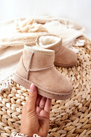 Botas de invierno cálidas para niños color arena Gooby