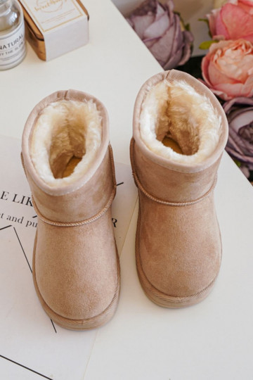 Botas de invierno cálidas para niños color arena Gooby 2