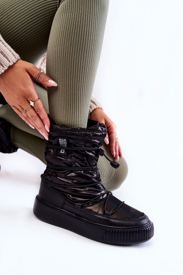 Femenino calentamiento Botas de nieve Big Star KK274193 de color negro 2