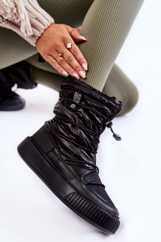 Femenino calentamiento Botas de nieve Big Star KK274193 de color negro