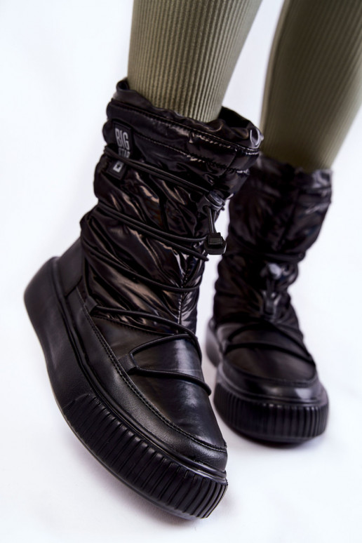 Femenino calentamiento Botas de nieve Big Star KK274193 de color negro