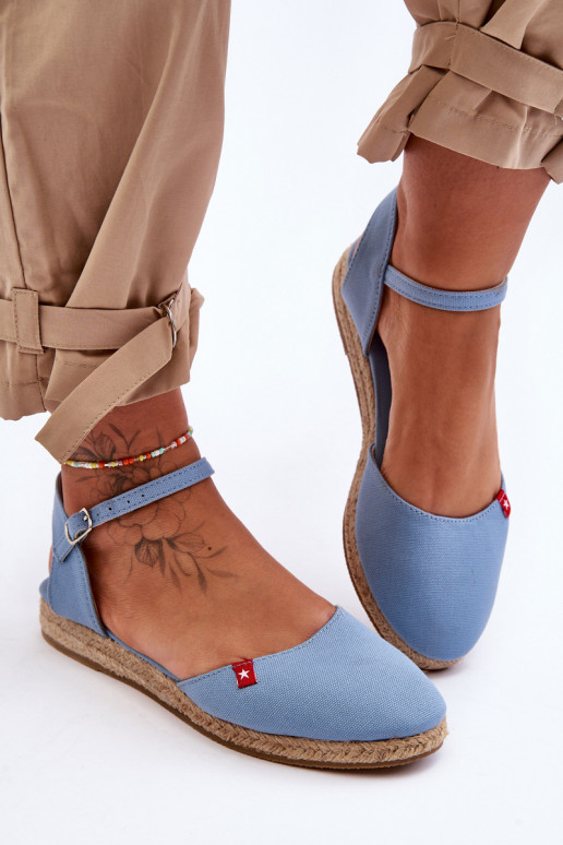 Femenino alpargatas con una plataforma Big Star FF274532 color azul