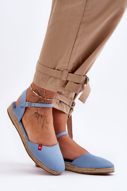 Femenino alpargatas con una plataforma Big Star FF274532 color azul