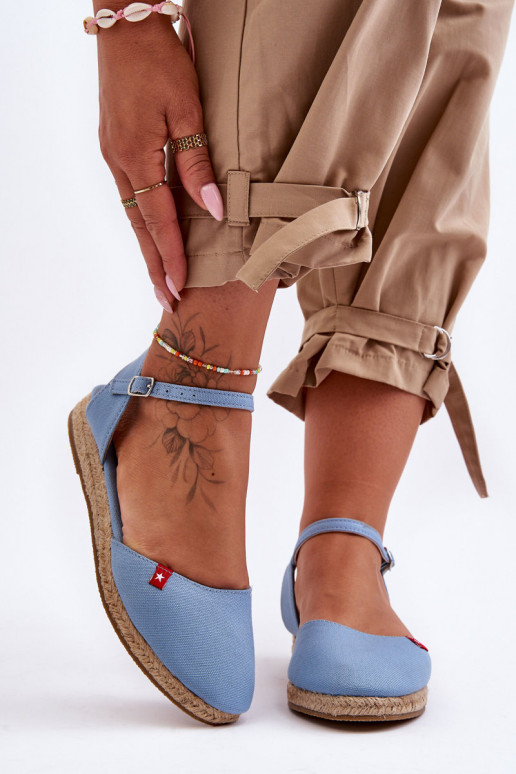 Femenino alpargatas con una plataforma Big Star FF274532 color azul