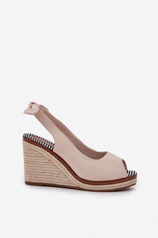 Sandalias plataforma Con Trenza beige Activadonalis