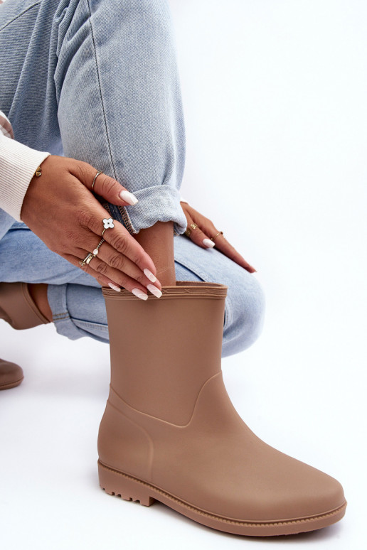 modelo clásico Femenino Un modelo convincente Botas de goma beige Solihia