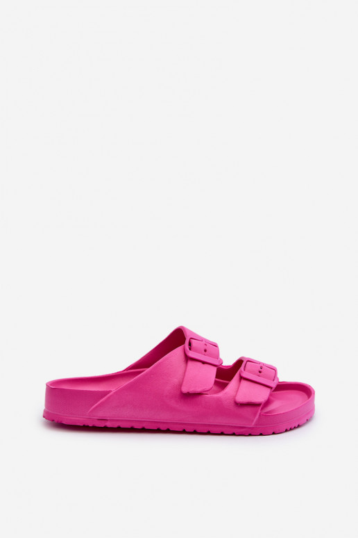 Zapatillas de mujer con espuma. con hebillas color rosa Luciene