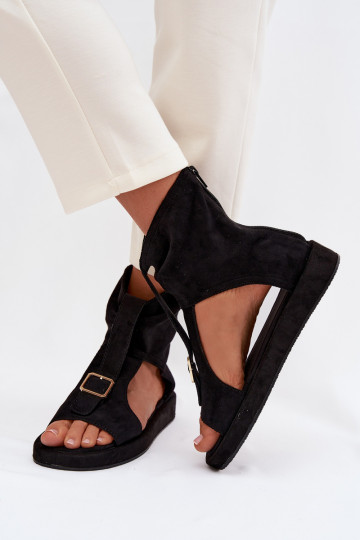 Sandalias de mujer con una bota de color negro Coralya 2