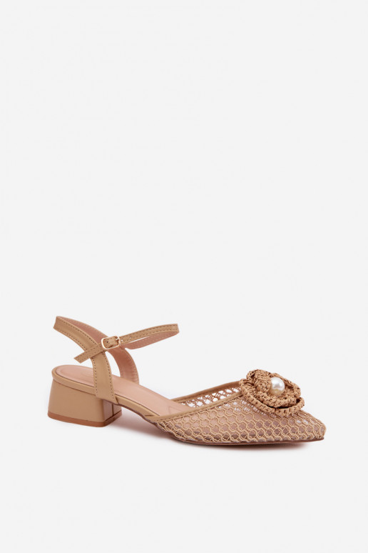 Sandalias de mujer reloj Con decoraciones Detalem beige Vionessa