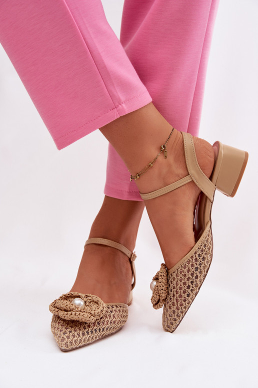 Sandalias de mujer reloj Con decoraciones Detalem beige Vionessa