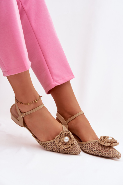 Sandalias de mujer reloj Con decoraciones Detalem beige Vionessa