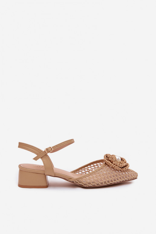 Sandalias de mujer reloj Con decoraciones Detalem beige Vionessa