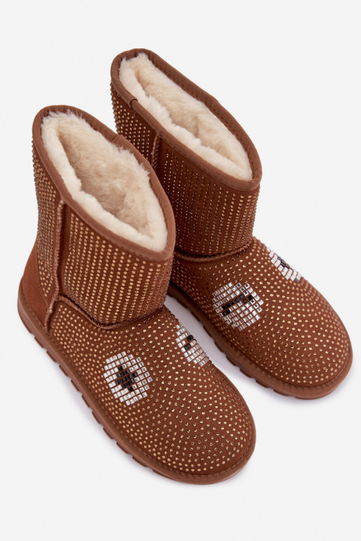 Decorado Alto Botas de nieve Femenino color marrón Galivra