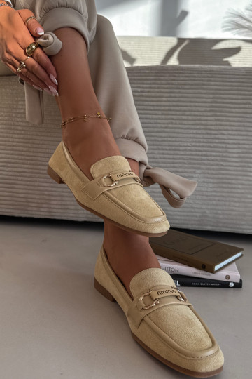 Mocasines de mujer con elementos decorativos color amarillo Evelora