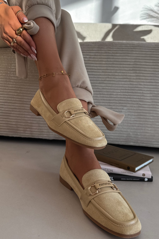 Mocasines de mujer con elementos decorativos color amarillo Evelora