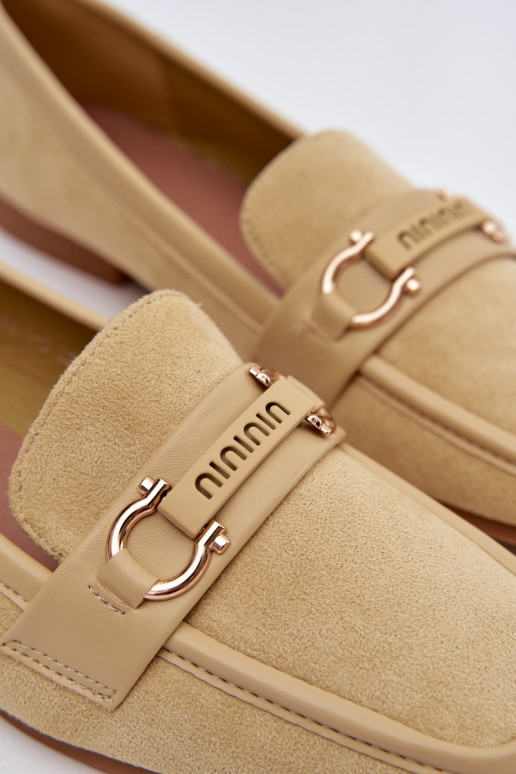 Mocasines de mujer con elementos decorativos color amarillo Evelora