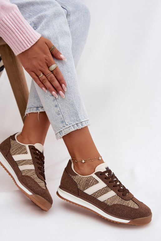 Zapatillas deportivas de mujer "Sneakers" modelo "Soretta" en color marrón