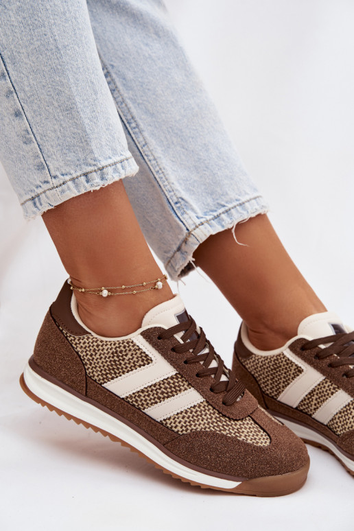 Zapatillas deportivas de mujer "Sneakers" modelo "Soretta" en color marrón