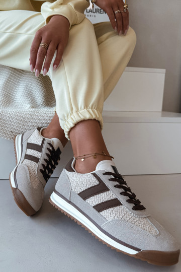 Zapatillas deportivas de mujer "Sneakers" modelo "Soretta" en color arena 2