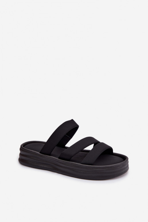  zapatillas de mujer con una plataforma con rayas de color negro Liorine