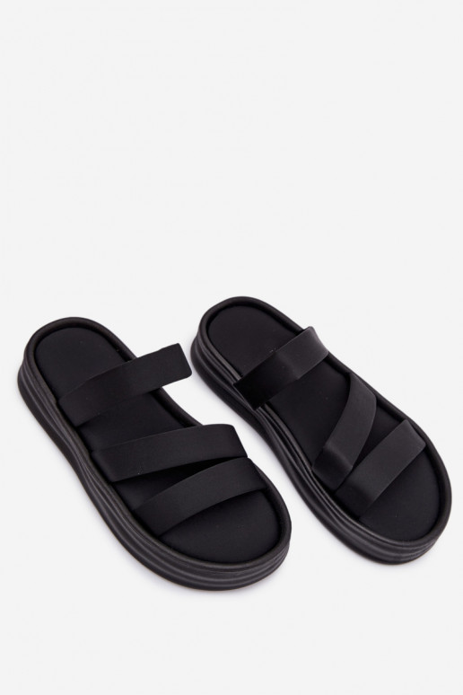  zapatillas de mujer con una plataforma con rayas de color negro Liorine