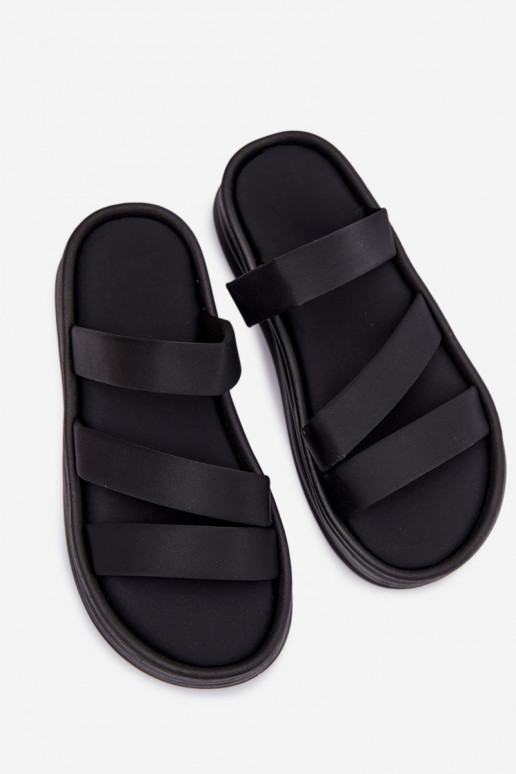  zapatillas de mujer con una plataforma con rayas de color negro Liorine