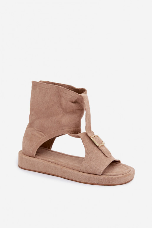 Sandalias de mujer con una bota beige Coralya