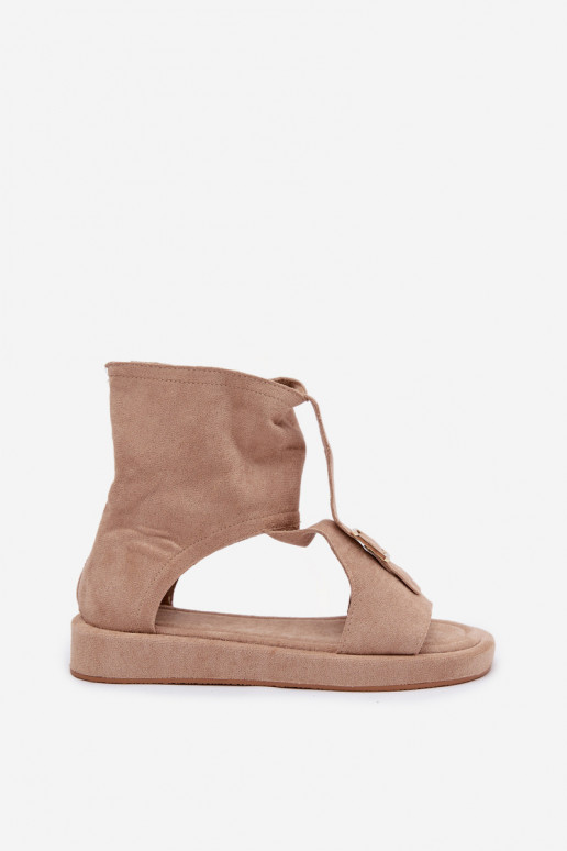 Sandalias de mujer con una bota beige Coralya