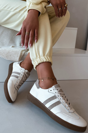 Zazoo N1068 Piel Bajo Zapatillas modelo zapatos. Femenino beige 2