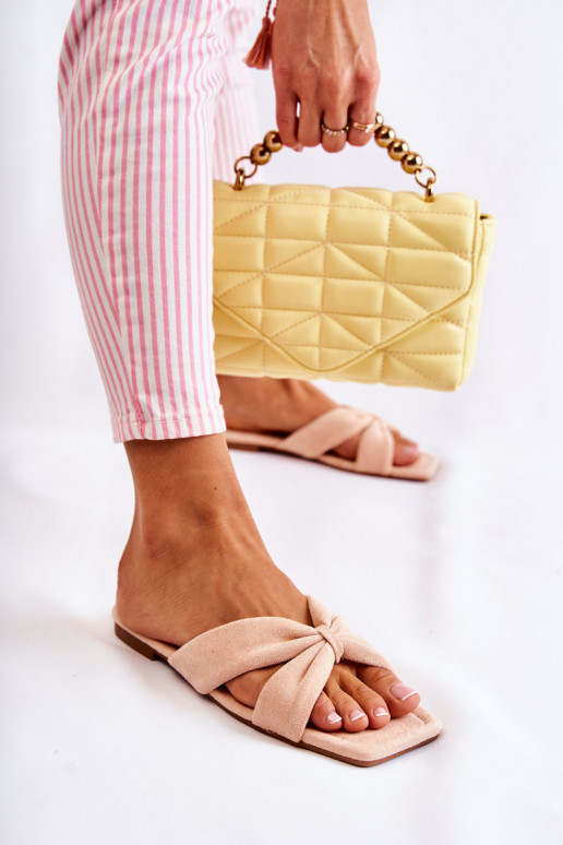 Femenino terciopelo Zapatillas Tono rosa claro Vanilla Sky