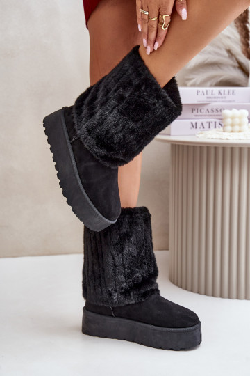 Botas de nieve con una plataformaENyAiniętą CholeAką de color negro Lisonea