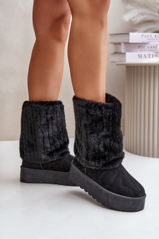 Botas de nieve con una plataformaENyAiniętą CholeAką de color negro Lisonea