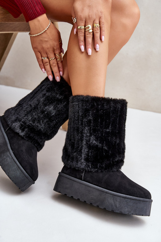 Botas de nieve con una plataformaENyAiniętą CholeAką de color negro Lisonea