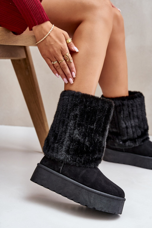 Botas de nieve con una plataformaENyAiniętą CholeAką de color negro Lisonea