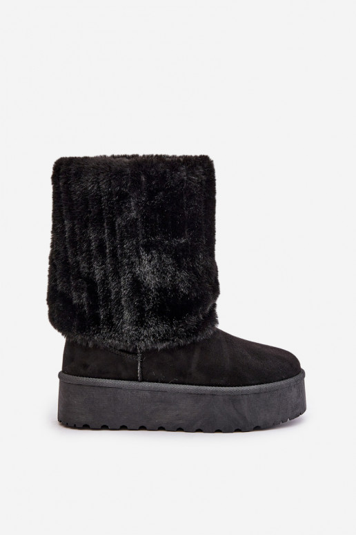 Botas de nieve con una plataformaENyAiniętą CholeAką de color negro Lisonea