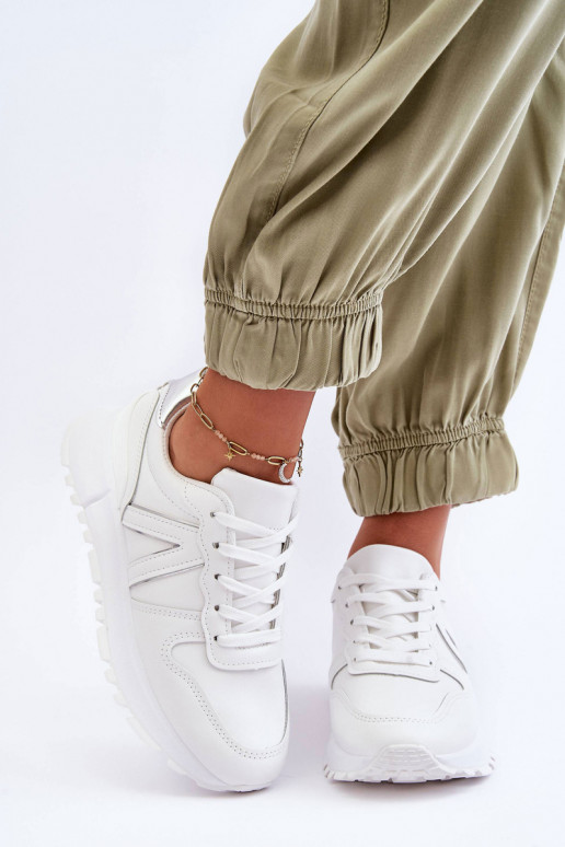 Piel Femenino zapatillas el color blanco Kabama