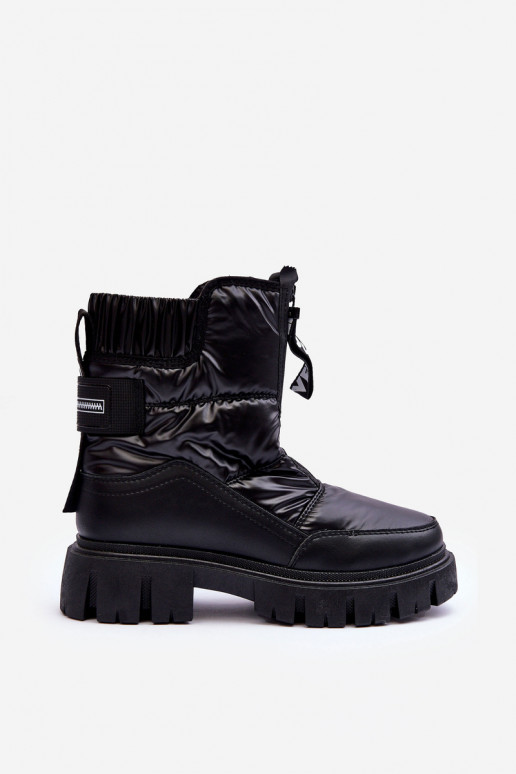 Alto Botas de nieve Femenino calentamiento de color negro Freoc