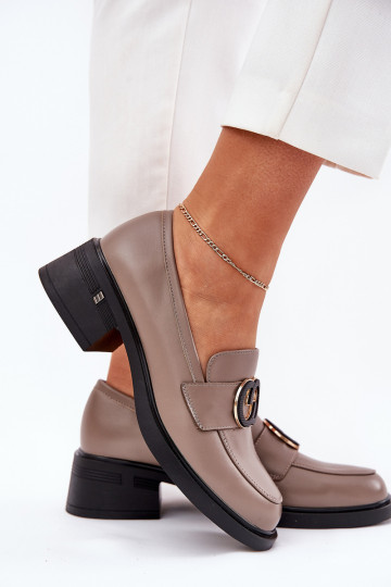 Piel Mocasines con tacones Vinceza 18102 beige