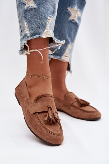Mocasines marrones con flecos Tai turirilisse
