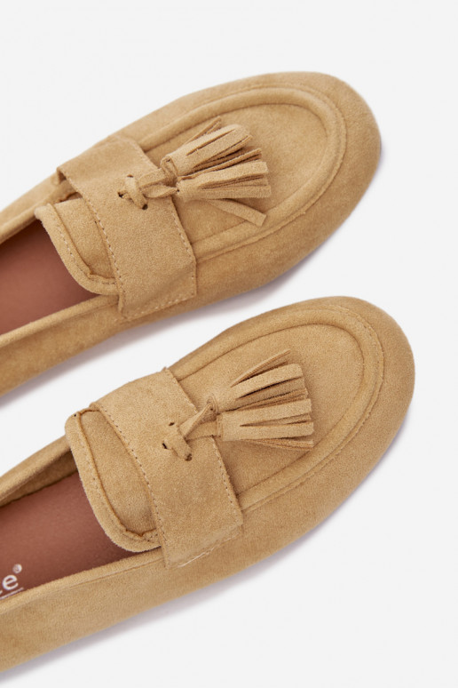 Mocasines de mujer con borlas color amarillo