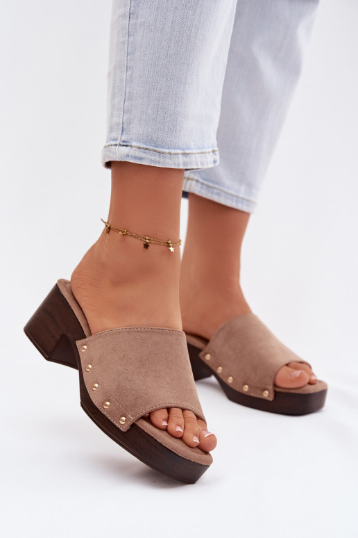 zapatillas de mujer reloj Ze color doradomi Studs beige Davessa