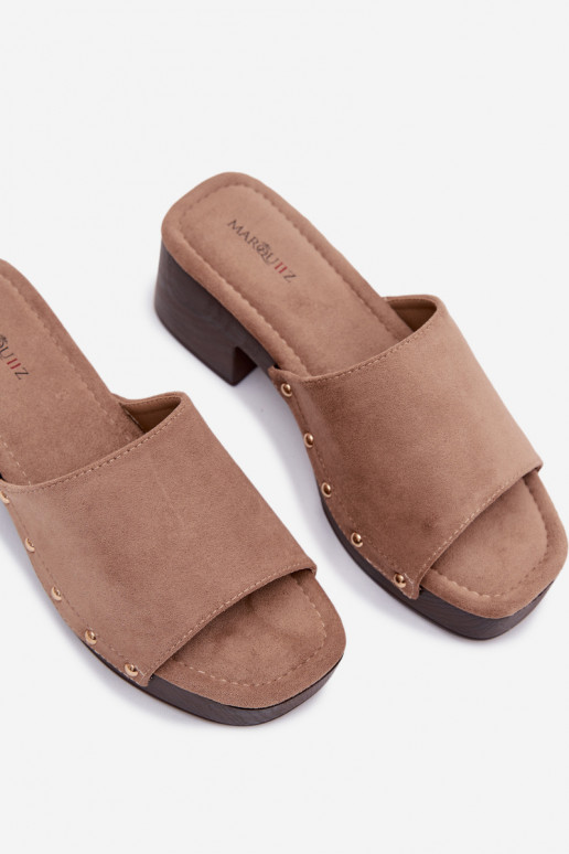 zapatillas de mujer reloj Ze color doradomi Studs beige Davessa